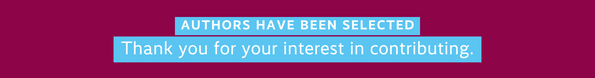 Text saying authors have been selected