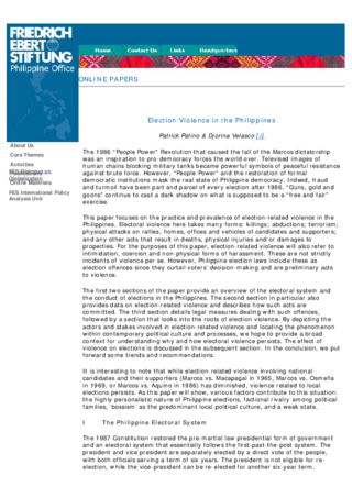 Election violence in the Philippines
